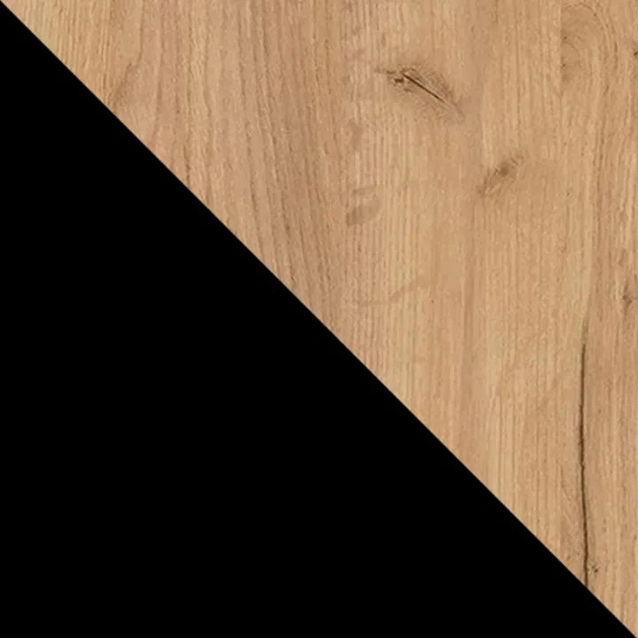 Tavolo da pranzo allungabile 180/256x110cm industrial rovere metallo nero Rail