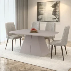 Tavolo da pranzo allungabile 180/256x110cm industrial cashmere metallo cashmere Rail