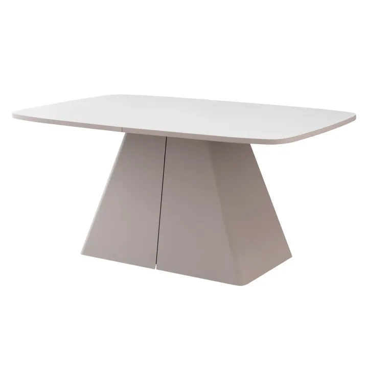 Tavolo da pranzo allungabile 180/256x110cm industrial bianco metallo cashmere Rail