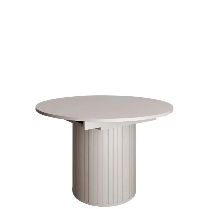Tavolo da pranzo 120/160 cm ovale allungabile beige cashmere Selene