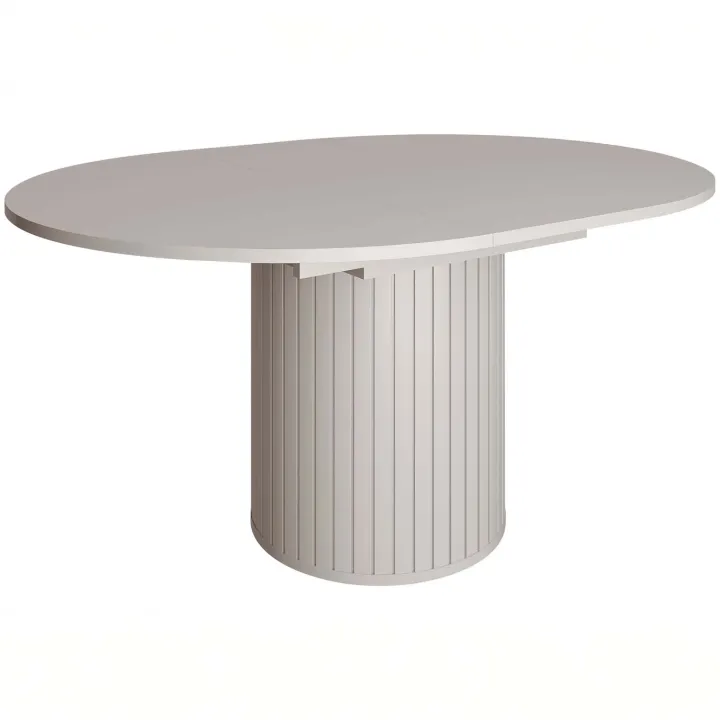 Tavolo da pranzo 120/160 cm ovale allungabile beige cashmere Selene