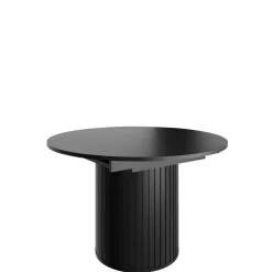 Tavolo da pranzo 120/160 cm ovale allungabile nero opaco Selene