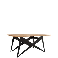 Tavolo da pranzo e da salotto 2 in 1 trasformabile 90/170x70cm rovere nero Nexus
