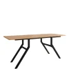 Tavolo da pranzo e da salotto 2 in 1 trasformabile 100/180x70cm rovere nero Xenon