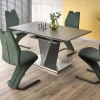 Tavolo in vetro allungabile moderno 160/200cm grigio scuro Curtis