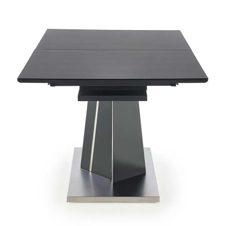Tavolo in vetro allungabile moderno 160/200cm grigio scuro Curtis