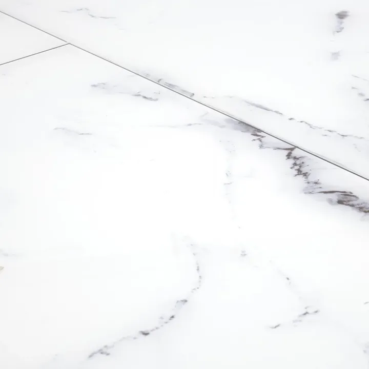 Tavolo rotondo allungabile 130/180cm vetro effetto marmo bianco nero Galact
