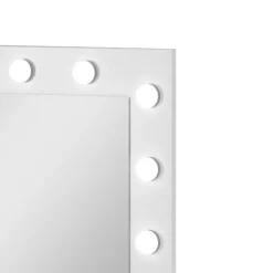 Toeletta da trucco con cassetti 120x40cm con specchio e led bianco Eloisa
