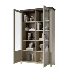 Vetrina soggiorno 126x200h cm 2 ante beige Texel