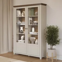 Vetrina soggiorno 126x200h cm 2 ante beige Texel