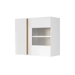 Vetrina sospesa 97x83h cm 2 ante soggiorno bianco Noa Gihome®