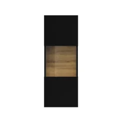 Vetrina sospesa 36x95h cm da parete nero rovere Fusion