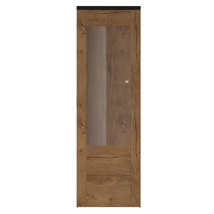 Vetrina 65x206h cm 1 anta moderna quercia rovere grigio Paloma 2
