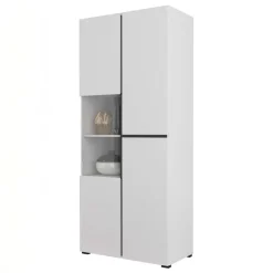 Vetrina 80x184h cm 4 ante bianco opaco Lolla