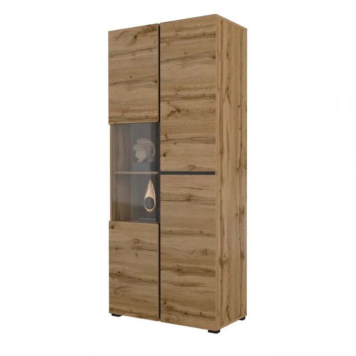 Vetrina 80x184h cm 4 ante rovere Lolla