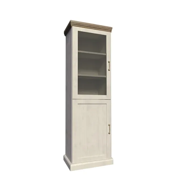 Vetrina 57x187h cm 5 ripiani pino frassinato rovere Blend