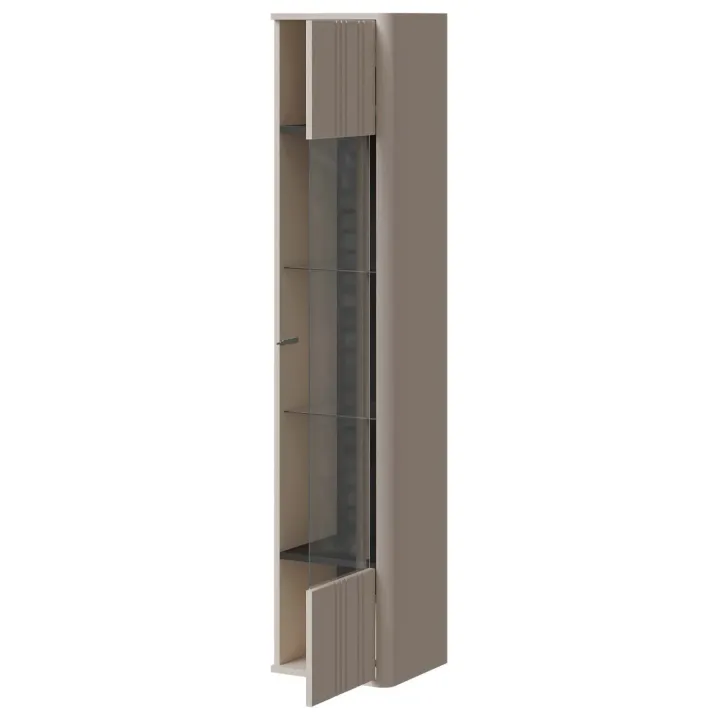 Vetrinetta sospesa a parete 36x164h cm 1 anta beige cashmere Bellagio