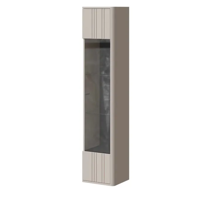 Vetrinetta sospesa a parete 36x164h cm 1 anta beige cashmere Bellagio