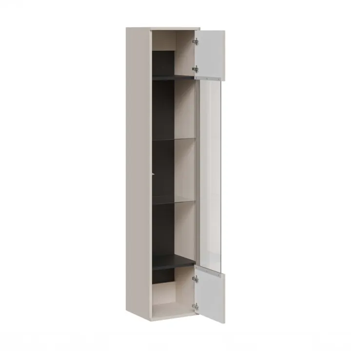 Vetrinetta sospesa a parete 36x164h cm 1 anta beige cashmere Bellagio
