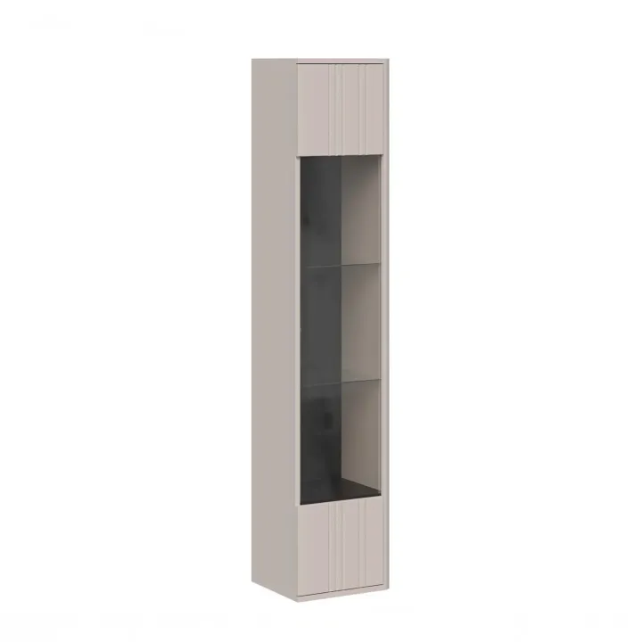 Vetrinetta sospesa a parete 36x164h cm 1 anta beige cashmere Bellagio