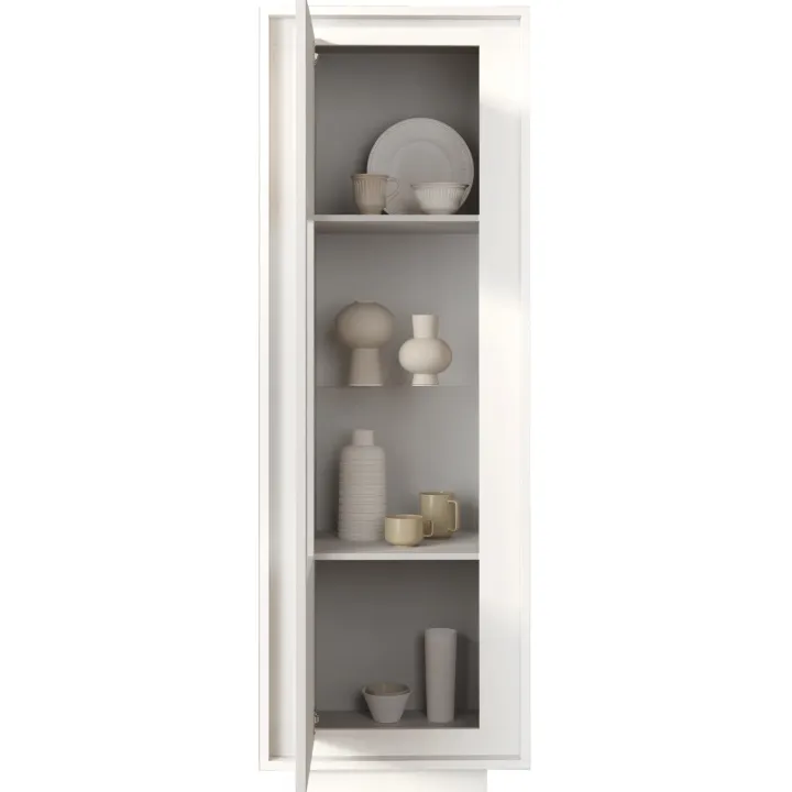 Vetrinetta 67x197cm 1 anta moderna bianco opaco Deluxe