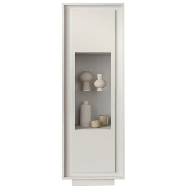 Vetrinetta 67x197cm 1 anta moderna bianco opaco Deluxe
