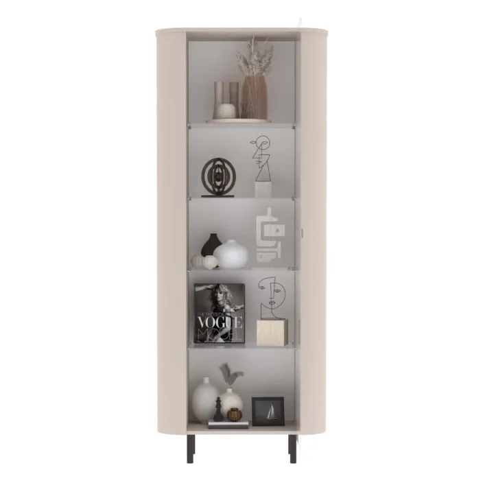 Vetrinetta 80x200h cm 1 anta beige cashmere Lucrezia