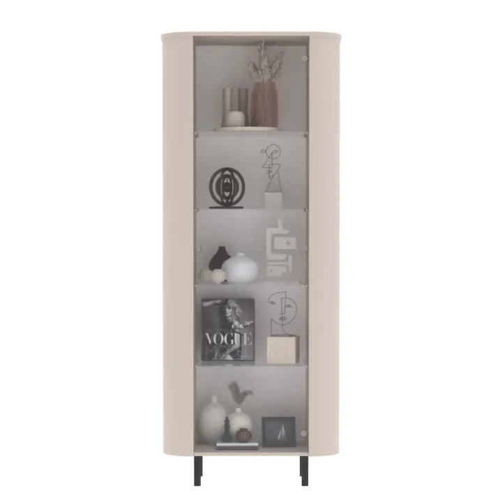 Vetrinetta 80x200h cm 1 anta beige cashmere Lucrezia
