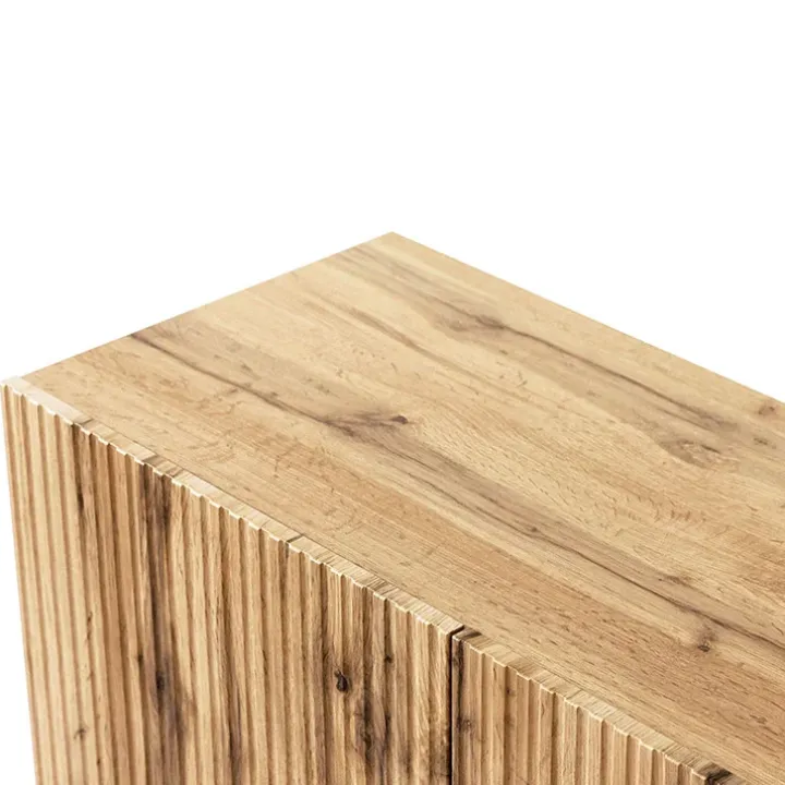 Vetrinetta 60x183h cm 1 anta moderna cannettato quercia Essence