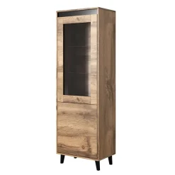 Vetrinetta 60x183h cm 1 anta rovere antracite Salisburgo