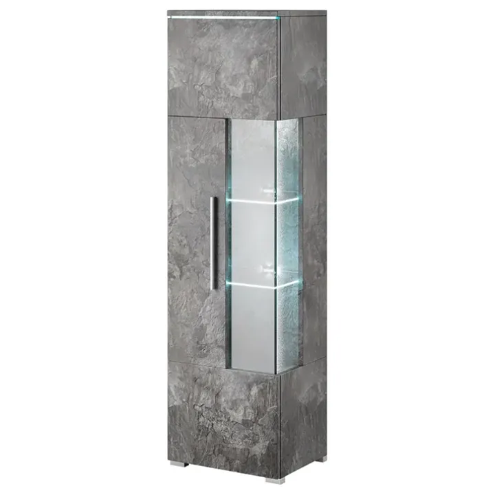Vetrinetta 45x160h cm 1 anta sinistra moderna ossido Frisk