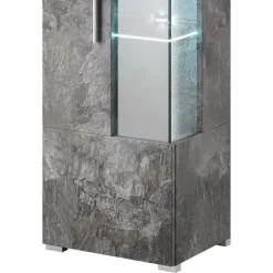 Vetrinetta 45x160h cm 1 anta sinistra moderna ossido Frisk