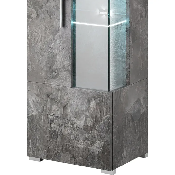 Vetrinetta 45x160h cm 1 anta sinistra moderna ossido Frisk