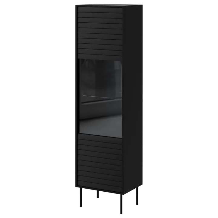 Vetrinetta 53x182h cm 1 anta soggiorno nero Wild