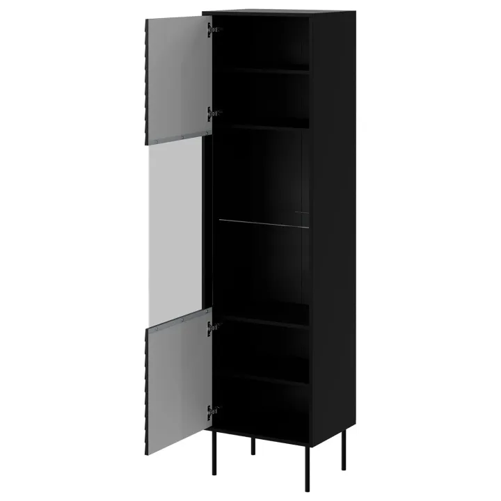 Vetrinetta 53x182h cm 1 anta soggiorno nero Wild