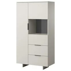 Vetrinetta 90x170h cm 2 ante 2 cassetti soggiorno beige cashmere Stone