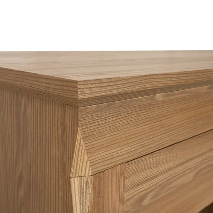 Vetrinetta 156x151h cm 3 ante 4 cassetti rovere scuro Lucca