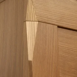 Vetrinetta 102x151h cm 2 ante 4 cassetti rovere scuro Lucca