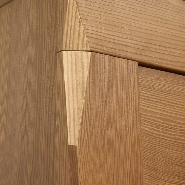 Vetrinetta 102x151h cm 2 ante 4 cassetti rovere scuro Lucca