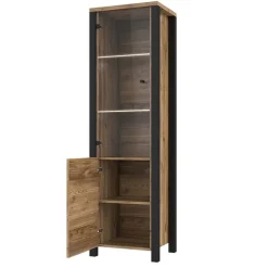 Vetrinetta 56x191h cm 2 ante quercia nero opaco Nebraska