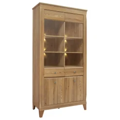 Vetrinetta 102x202h cm 4 ante rovere scuro Lucca